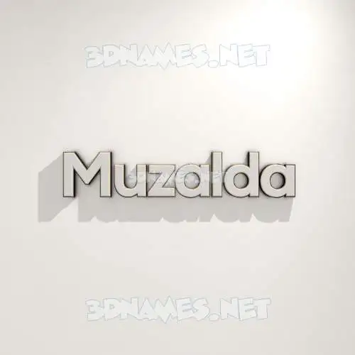 muzalda in White Logo Warm style - 3D name wallpaper muzalda in White Logo Warm style - 3D name wallpaper