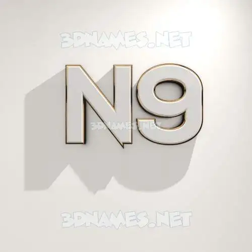 n9 in White Logo Warm style - 3D name wallpaper n9 in White Logo Warm style - 3D name wallpaper