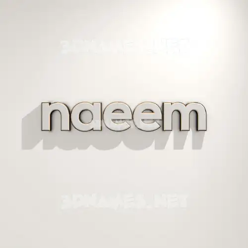 naeem in White Logo Warm style - 3D name wallpaper
