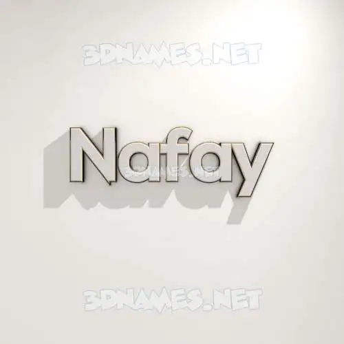 nafay in White Logo Warm style - 3D name wallpaper
