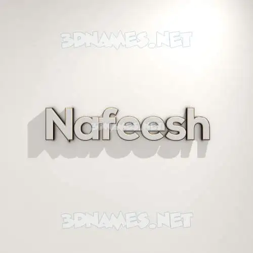nafeesh in White Logo Warm style - 3D name wallpaper