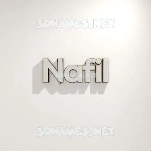 nafil in White Logo Warm style - 3D name wallpaper