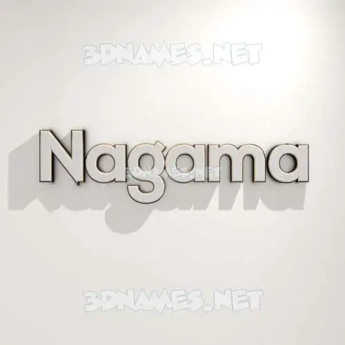 nagama in White Logo Warm style - 3D name wallpaper