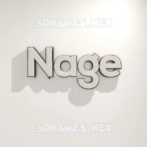 nage in White Logo Warm style - 3D name wallpaper nage in White Logo Warm style - 3D name wallpaper