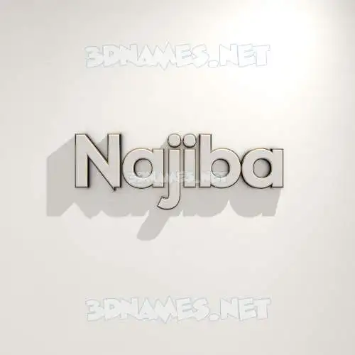 najiba in White Logo Warm style - 3D name wallpaper najiba in White Logo Warm style - 3D name wallpaper