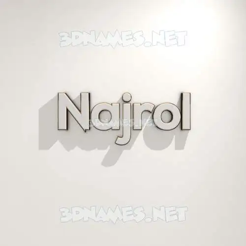 najrol in White Logo Warm style - 3D name wallpaper najrol in White Logo Warm style - 3D name wallpaper
