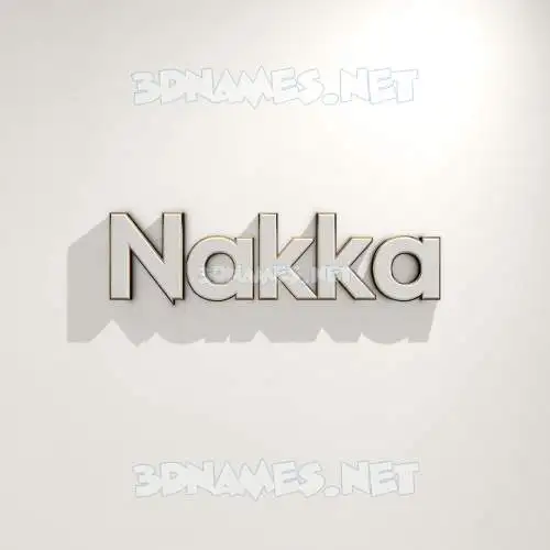 nakka in White Logo Warm style - 3D name wallpaper