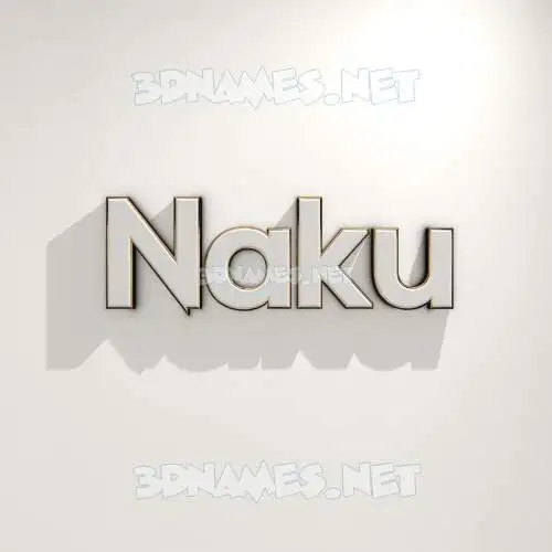 naku in White Logo Warm style - 3D name wallpaper naku in White Logo Warm style - 3D name wallpaper