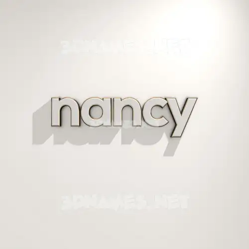 nancy in White Logo Warm style - 3D name wallpaper