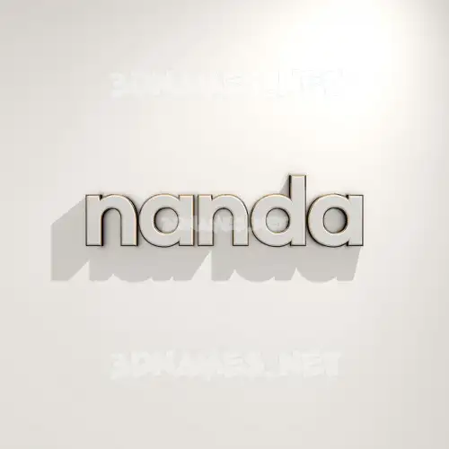 nanda in White Logo Warm style - 3D name wallpaper