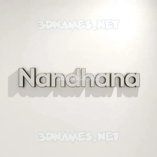 nandhana in White Logo Warm style - 3D name wallpaper