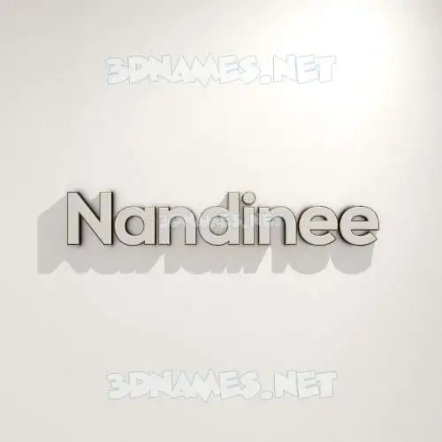 nandinee in White Logo Warm style - 3D name wallpaper