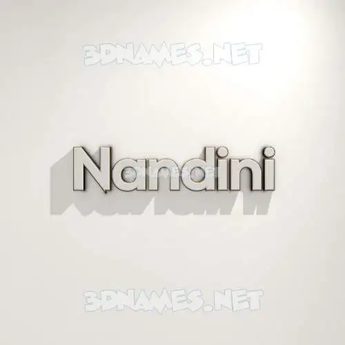 nandini in White Logo Warm style - 3D name wallpaper