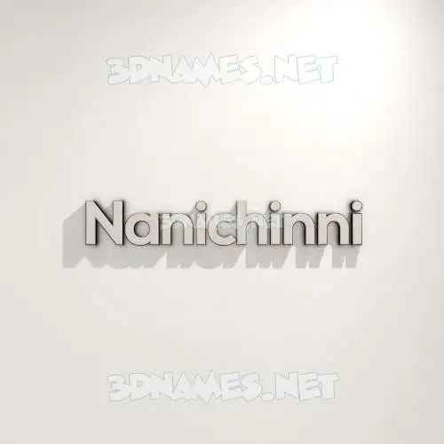 nanichinni in White Logo Warm style - 3D name wallpaper