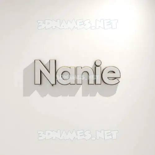 nanie in White Logo Warm style - 3D name wallpaper nanie in White Logo Warm style - 3D name wallpaper