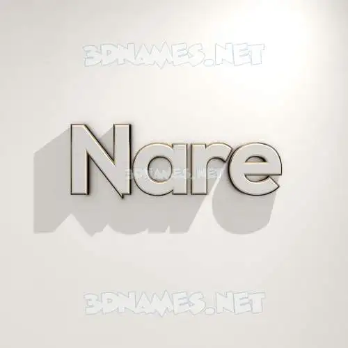 nare in White Logo Warm style - 3D name wallpaper