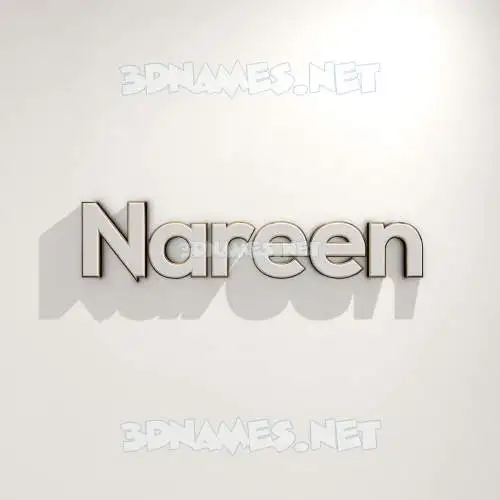 nareen in White Logo Warm style - 3D name wallpaper