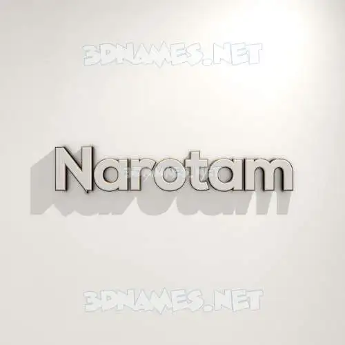 narotam in White Logo Warm style - 3D name wallpaper