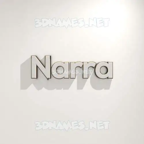 narra in White Logo Warm style - 3D name wallpaper narra in White Logo Warm style - 3D name wallpaper