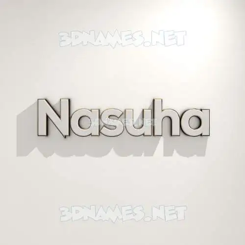 nasuha in White Logo Warm style - 3D name wallpaper