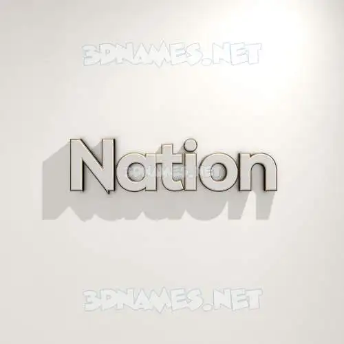 nation in White Logo Warm style - 3D name wallpaper nation in White Logo Warm style - 3D name wallpaper