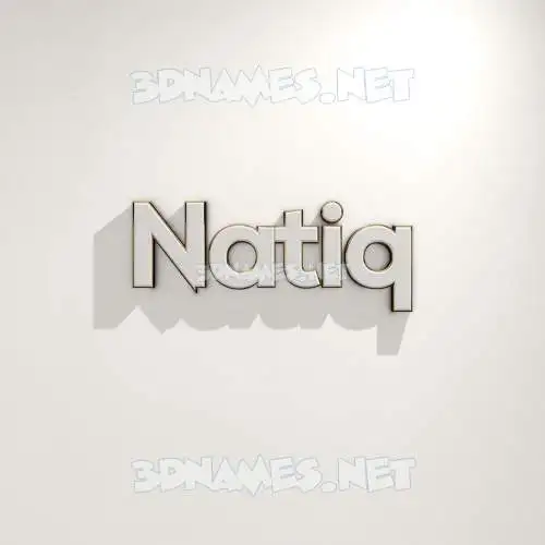 natiq in White Logo Warm style - 3D name wallpaper natiq in White Logo Warm style - 3D name wallpaper