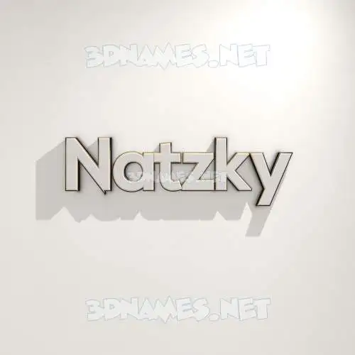 natzky in White Logo Warm style - 3D name wallpaper natzky in White Logo Warm style - 3D name wallpaper