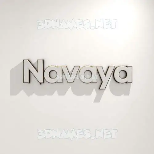 navaya in White Logo Warm style - 3D name wallpaper