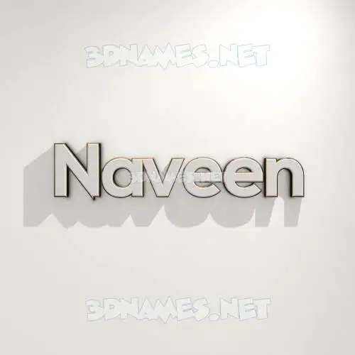 naveen in White Logo Warm style - 3D name wallpaper