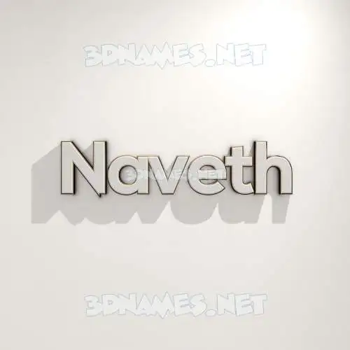 naveth in White Logo Warm style - 3D name wallpaper