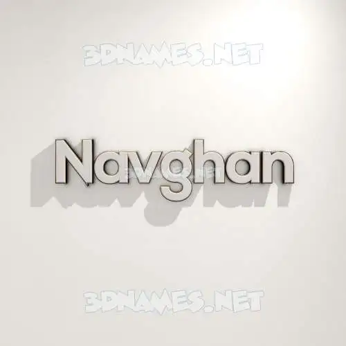 navghan in White Logo Warm style - 3D name wallpaper