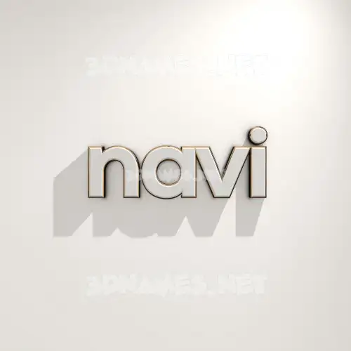 navi in White Logo Warm style - 3D name wallpaper navi in White Logo Warm style - 3D name wallpaper