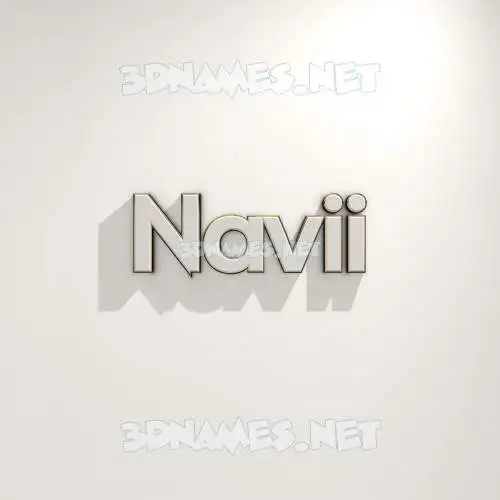 navii in White Logo Warm style - 3D name wallpaper