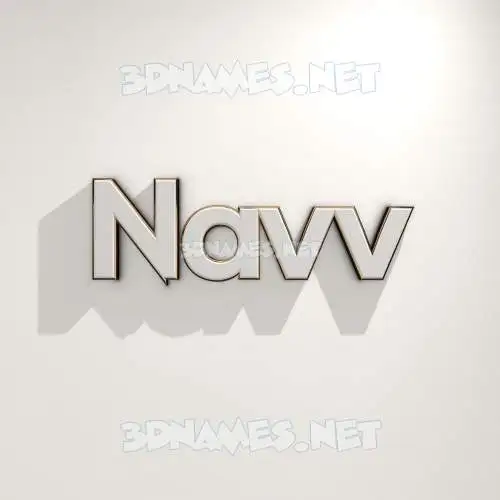 navv in White Logo Warm style - 3D name wallpaper navv in White Logo Warm style - 3D name wallpaper