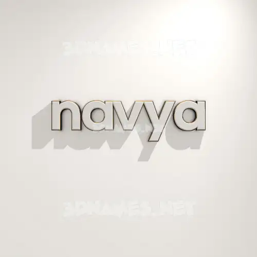 navya in White Logo Warm style - 3D name wallpaper