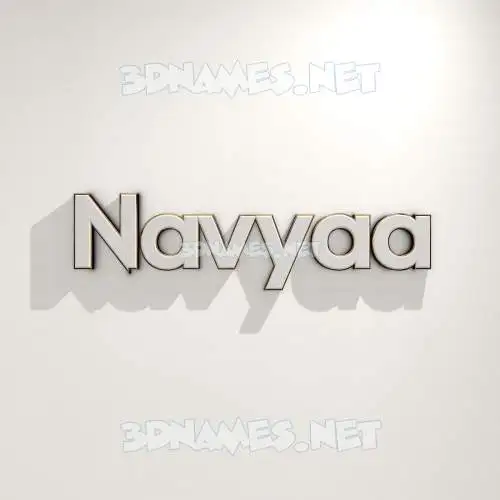 navyaa in White Logo Warm style - 3D name wallpaper