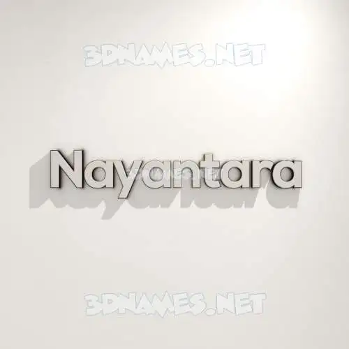 nayantara in White Logo Warm style - 3D name wallpaper