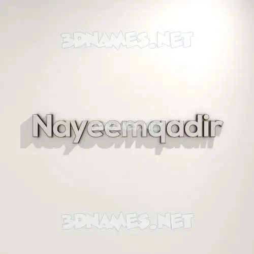 nayeemqadir in White Logo Warm style - 3D name wallpaper