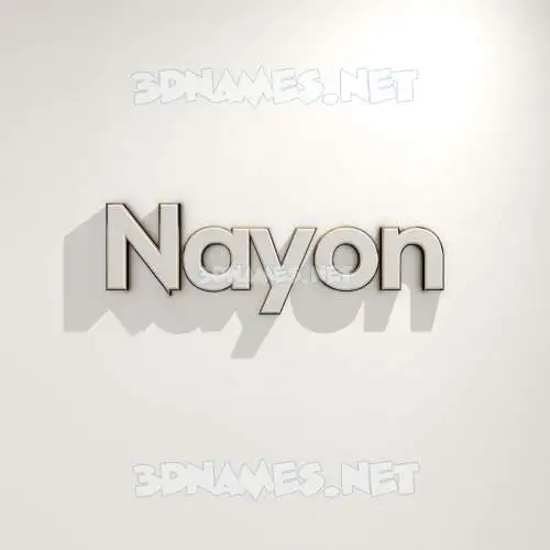 nayon in White Logo Warm style - 3D name wallpaper