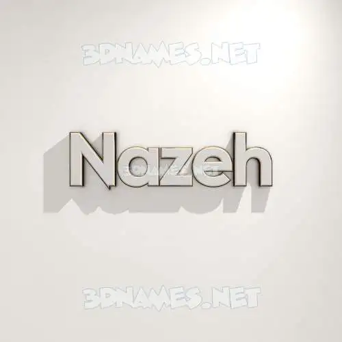 nazeh in White Logo Warm style - 3D name wallpaper nazeh in White Logo Warm style - 3D name wallpaper
