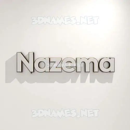 nazema in White Logo Warm style - 3D name wallpaper