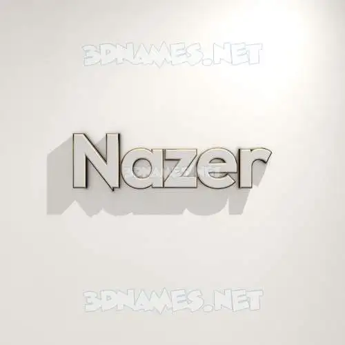 nazer in White Logo Warm style - 3D name wallpaper nazer in White Logo Warm style - 3D name wallpaper