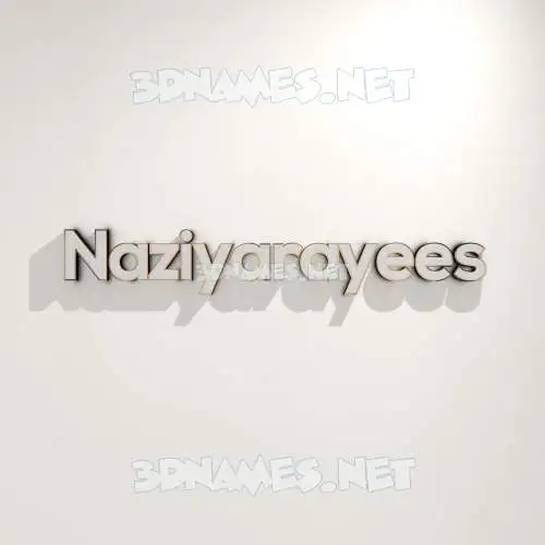 naziyarayees in White Logo Warm style - 3D name wallpaper