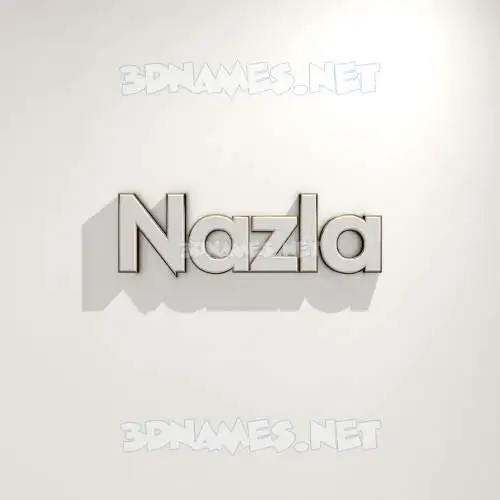 nazla in White Logo Warm style - 3D name wallpaper nazla in White Logo Warm style - 3D name wallpaper