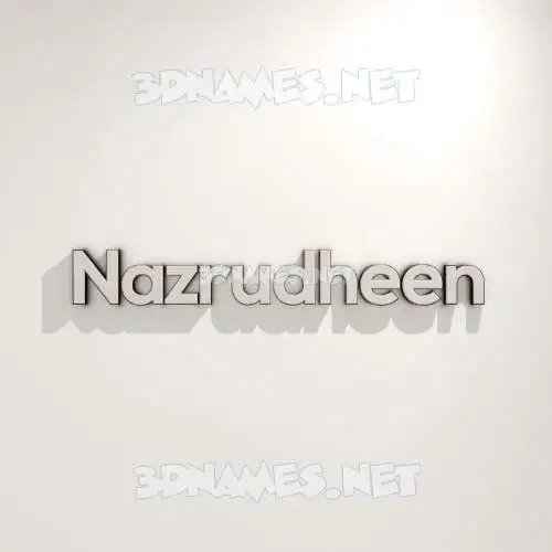 nazrudheen in White Logo Warm style - 3D name wallpaper