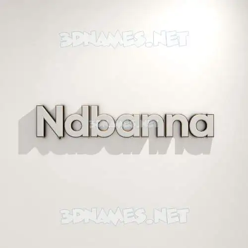 ndbanna in White Logo Warm style - 3D name wallpaper