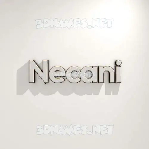 necani in White Logo Warm style - 3D name wallpaper necani in White Logo Warm style - 3D name wallpaper