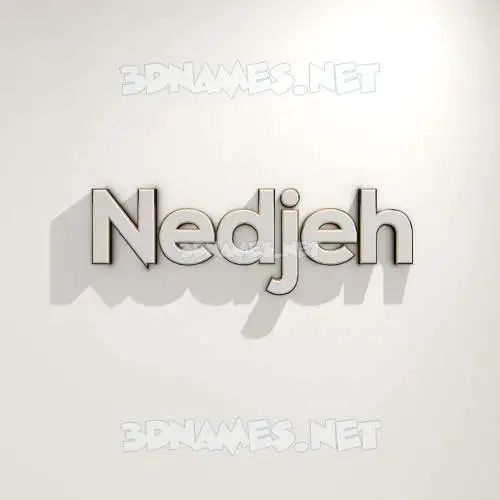 nedjeh in White Logo Warm style - 3D name wallpaper nedjeh in White Logo Warm style - 3D name wallpaper
