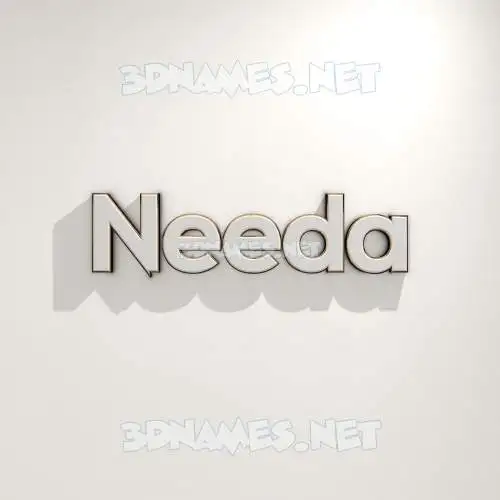 needa in White Logo Warm style - 3D name wallpaper needa in White Logo Warm style - 3D name wallpaper