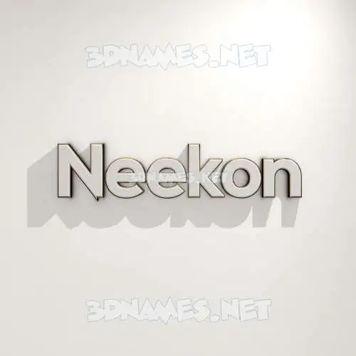 neekon in White Logo Warm style - 3D name wallpaper neekon in White Logo Warm style - 3D name wallpaper